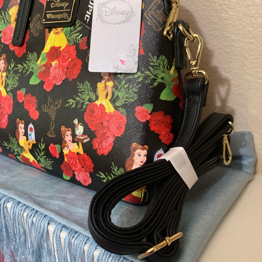 NWT LOUNGEFLY DISNEY purse BEAUTY & THE BEAST 🥀 - Picture 3 of 8